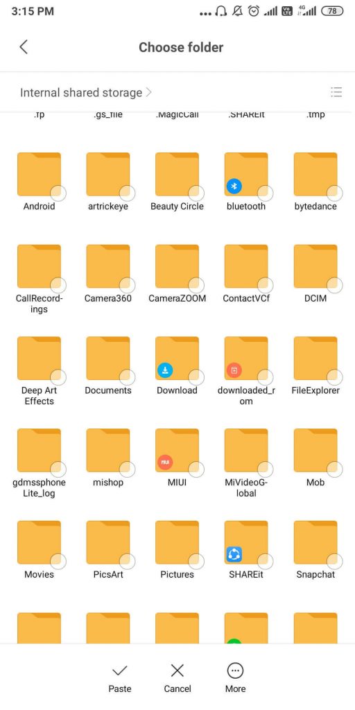 Internal Storage
