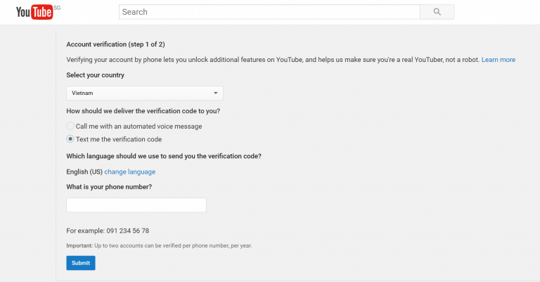 Verify Your YouTube Account