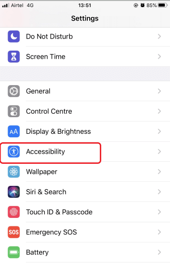 iphone setting mode