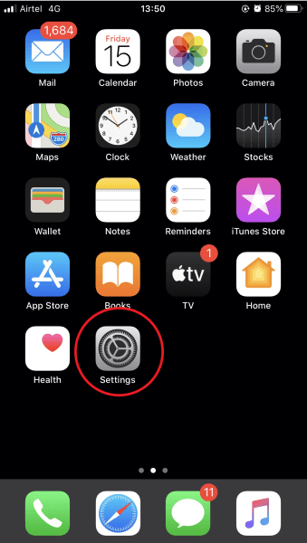 iphone setting
