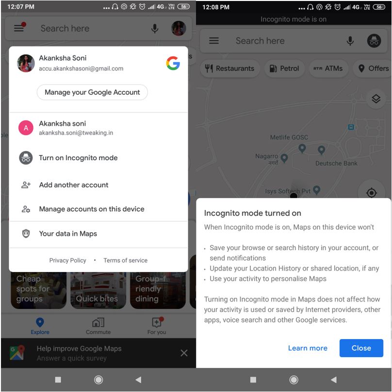 manage google account