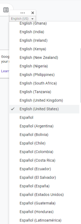 microphone language
