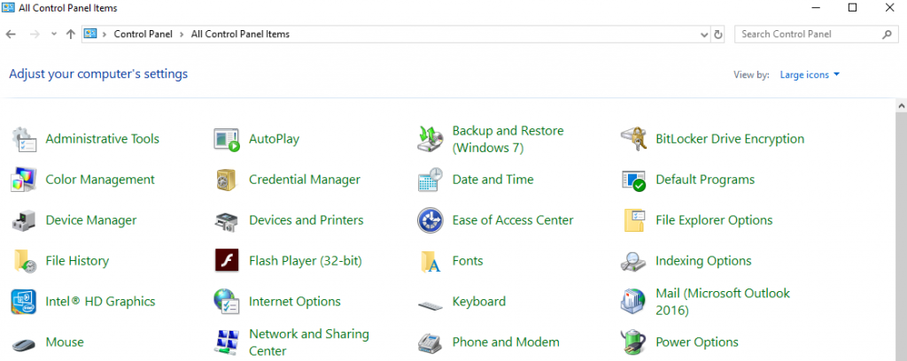 networking and sharing center
