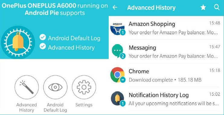 notification history log