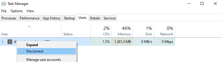 task manager lock screen