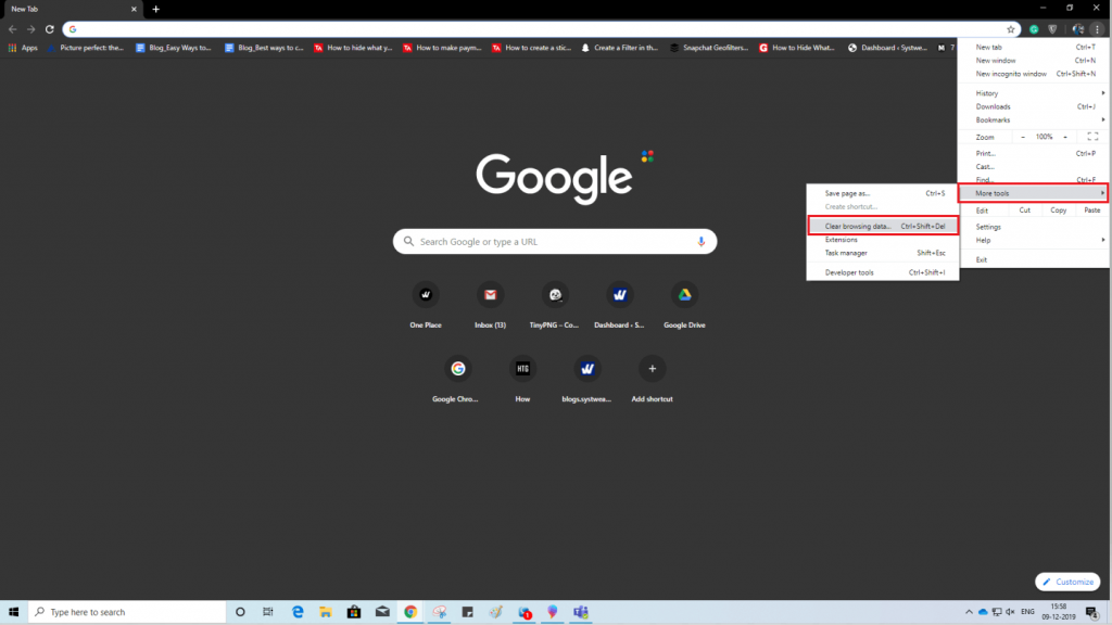Clear Browsing Data