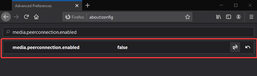 Disable WebRTC On Firefox step-6