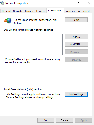 Err_Connection_Refused In Chrome