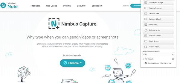 nimbus screen recorder extension