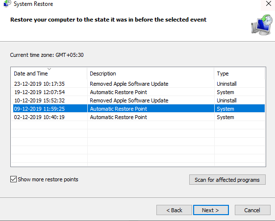 Redl Ransomware system restore