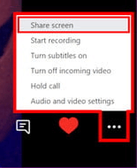 how to share screen on skype windows 10 app