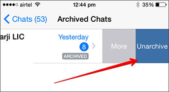 WhatsApp Archived Chats iphone