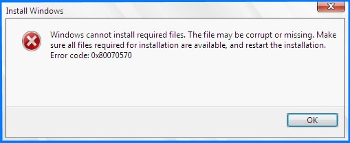 Window Install Error