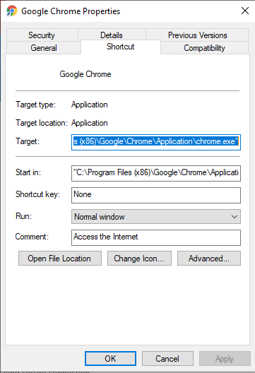 chrome properties