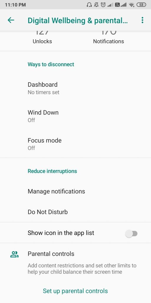 digital wellbeing