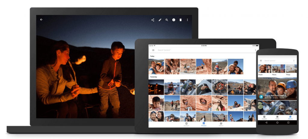 google photos messaging feature