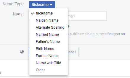 nickname change setting