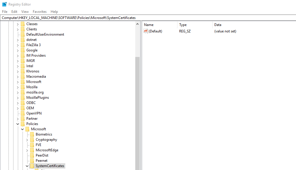 registry key editor