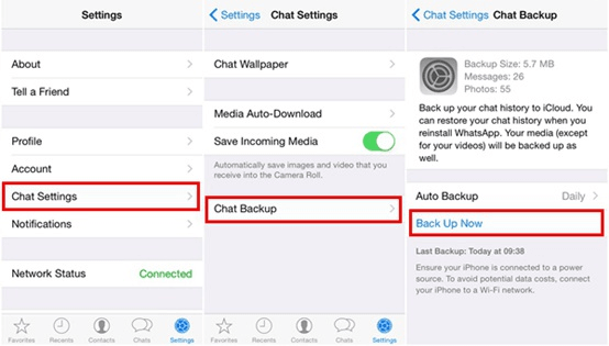 save your conversations to iCloud