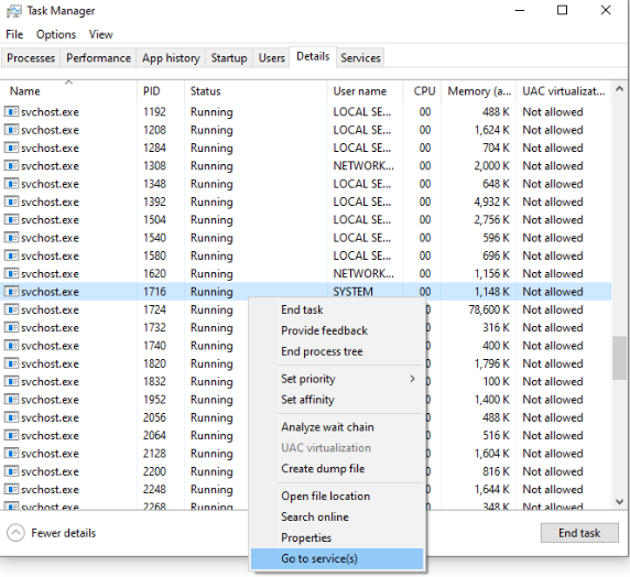 Svchost Windows 10