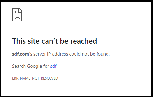 the site can not be reached
