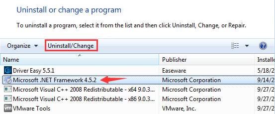 uninstall program