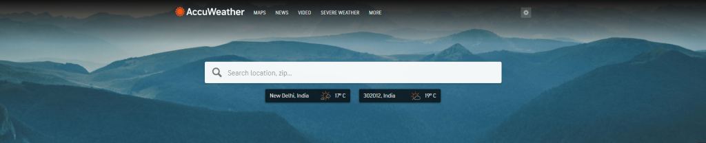AccuWeather - Best weather websites