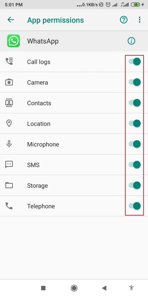 Allows Access To All The WhatsApp Permissions