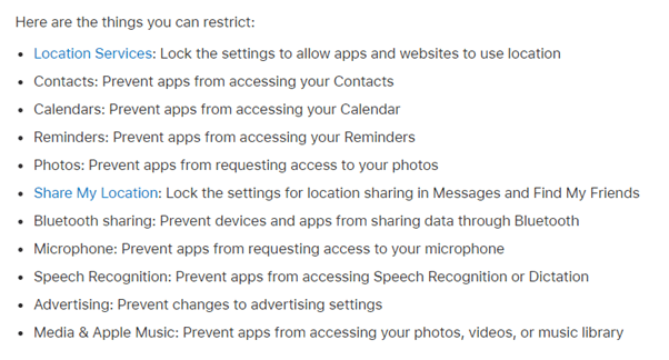 Changes To Privacy Settings