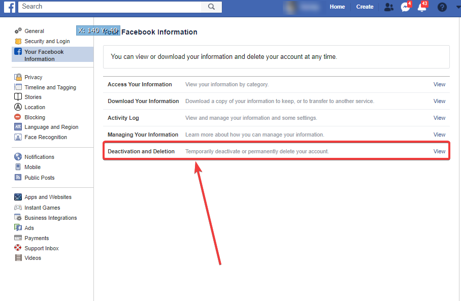 Deactivation and Deletion