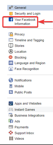 Facebook Information
