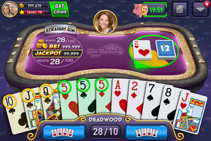 Gin Rummy Plus card game for android