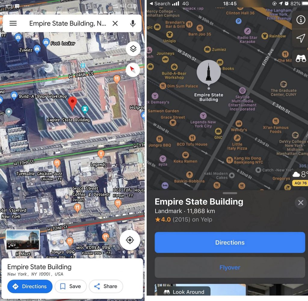 Google Maps vs Apple maps_options