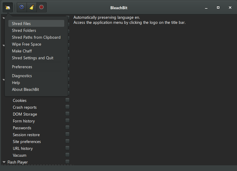 Install Bleachbit