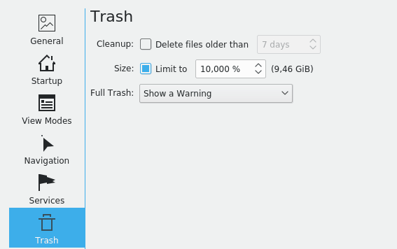 Reduce the Trash Limit