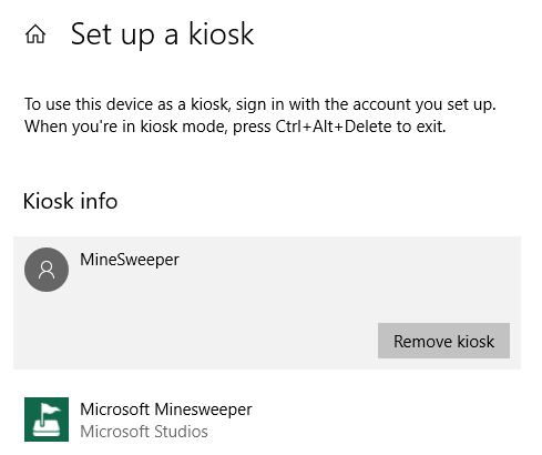Steps to disable Kiosk Mode in Windows 10 step-5