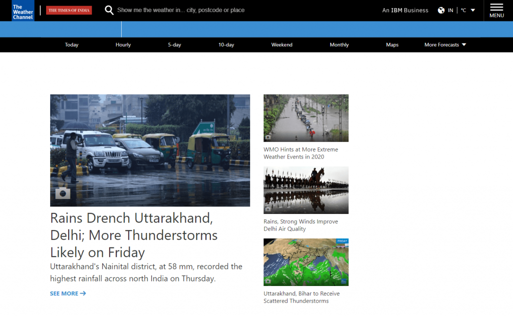 The Weather Channel - best weather sites