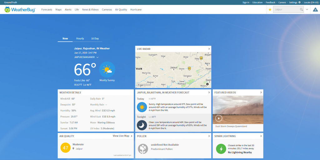 Weatherbug - weather websites