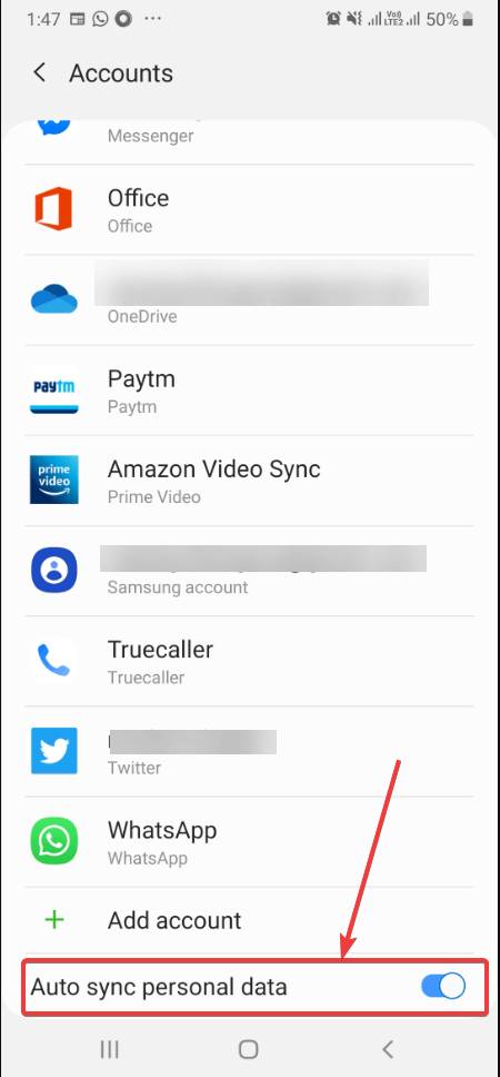 auto sync - android battery