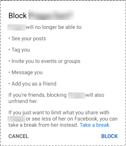 Someone what facebook when i on block happens What Actually
