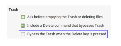 bypass the trash