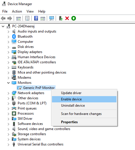 enable driver