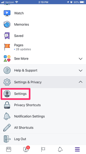 facebook privacy setting