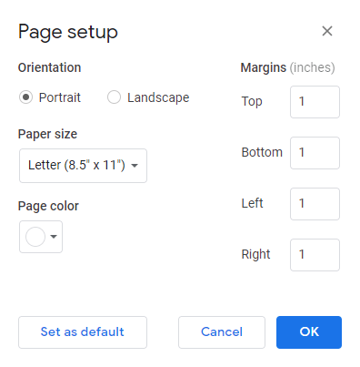 how to change Margins In Google Docs