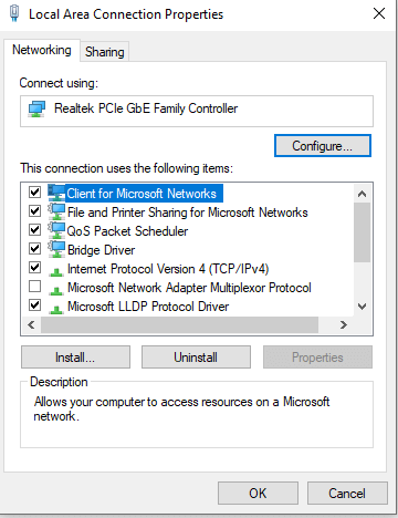 loacl area connection