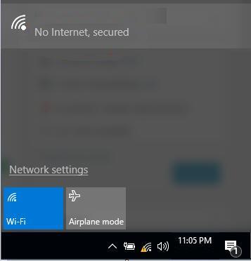 no internet secured error