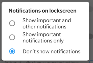 notification on lock screen