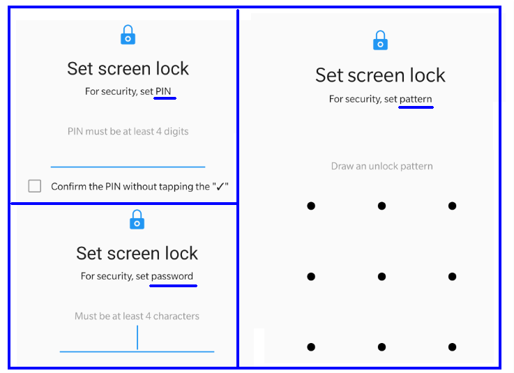screen lock type