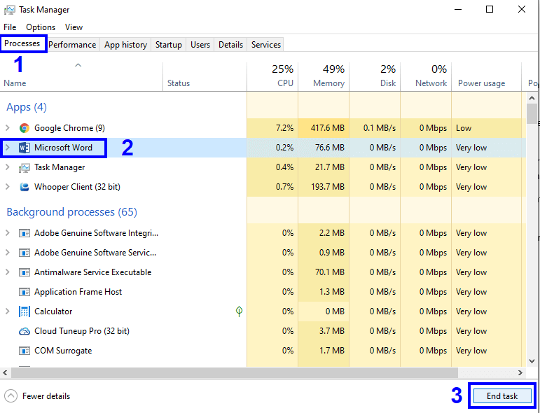 the file is open in another program error end task manager