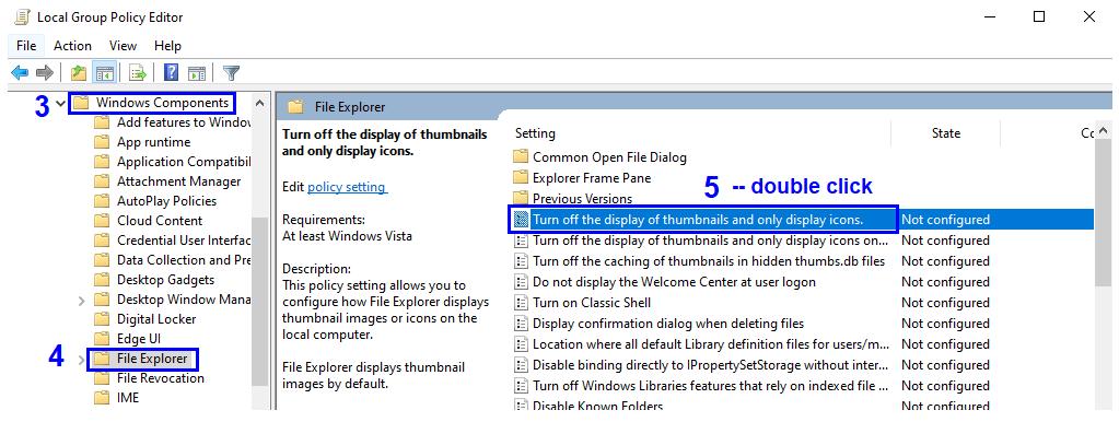 the file is open in another program error gpe thumbnails
